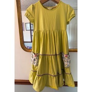 Matilda Jane Lime Green Girls Short Sleeve Dress Size 12